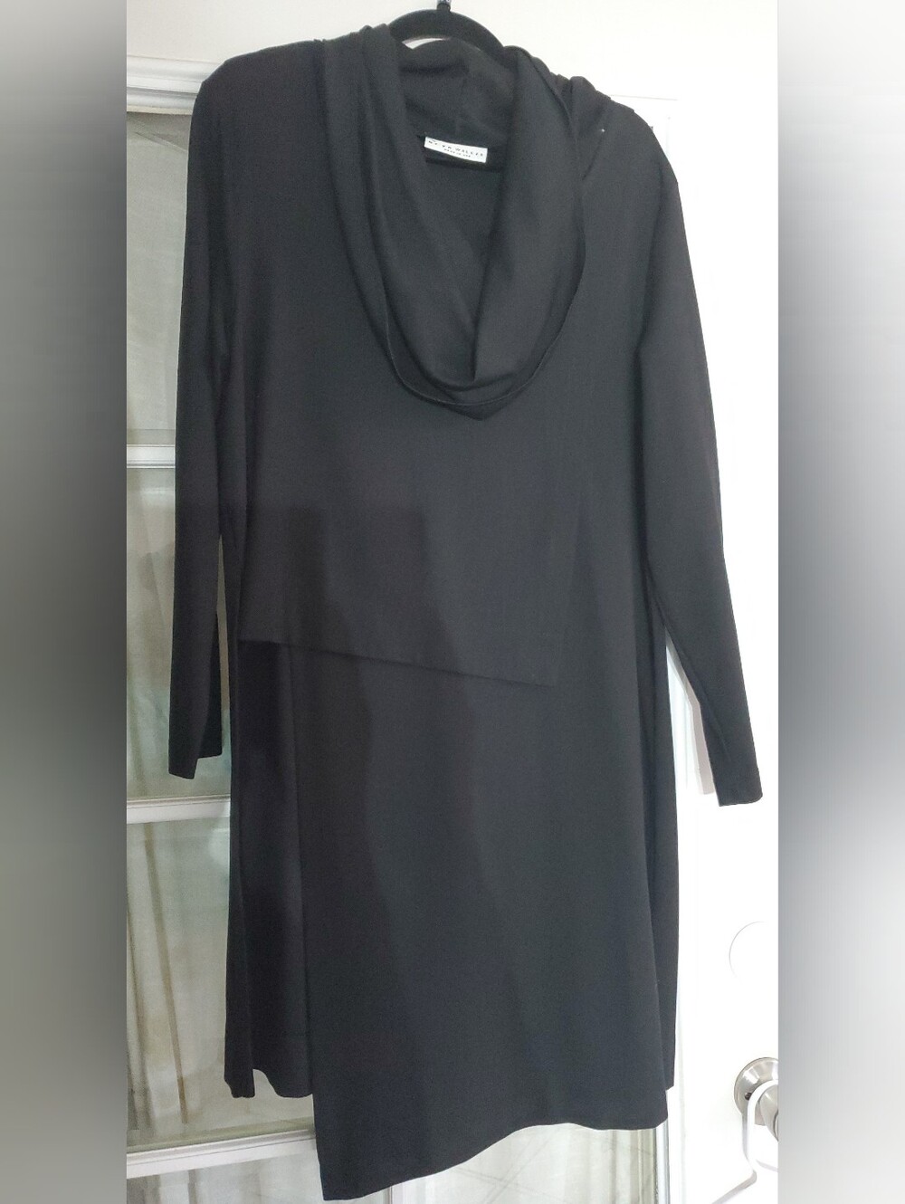 Bryn Walker Small Black ‘Pita’ Layered Knit Tunic Dress Classic Lagenlook